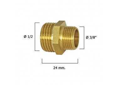 Machones Reductores Pulidos 3/8" A 1/2"