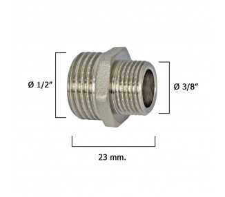 Machones Reductores Cromo 3/8" A 1/2"