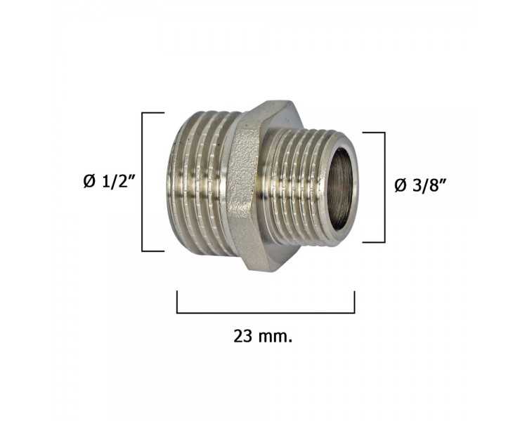 Machones Reductores Cromo 3/8" A 1/2"