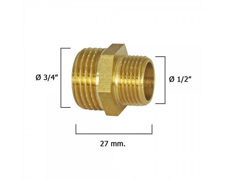 Machones Reductores Pulidos 3/4" A 1/2"