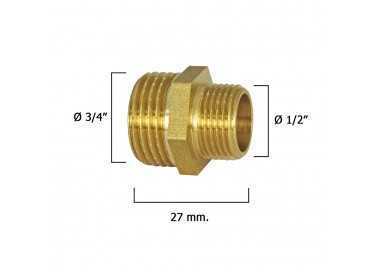 Machones Reductores Pulidos 3/4" A 1/2"
