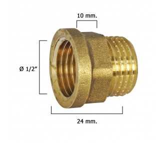 Alargadera Hexagonal Pulida 1/2x10