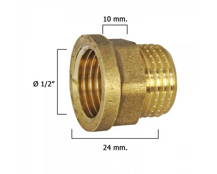 Alargadera Hexagonal Pulida 1/2x10