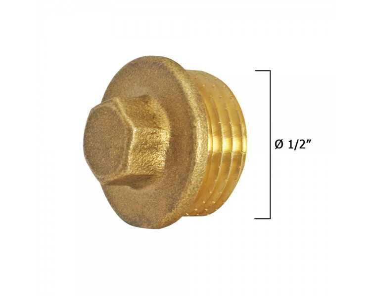 Tapon Ciego Macho Laton 1/2"