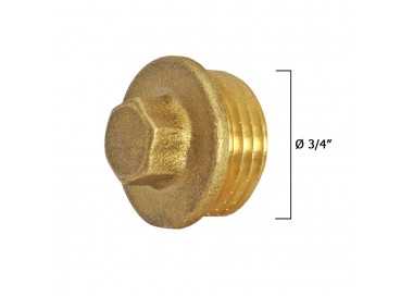 Tapon Ciego Macho Laton 3/4"