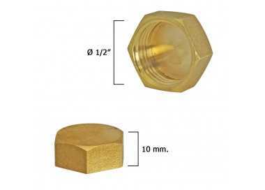 Tapon Ciego Hembra Laton 1/2"