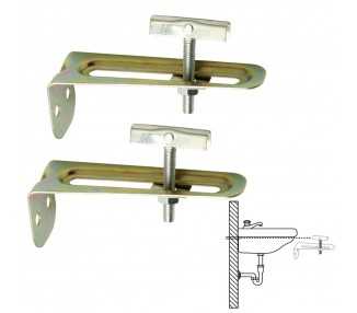 Juego Escuadras Sanitario Soporte Lavabo 10 cm. (2piezas)