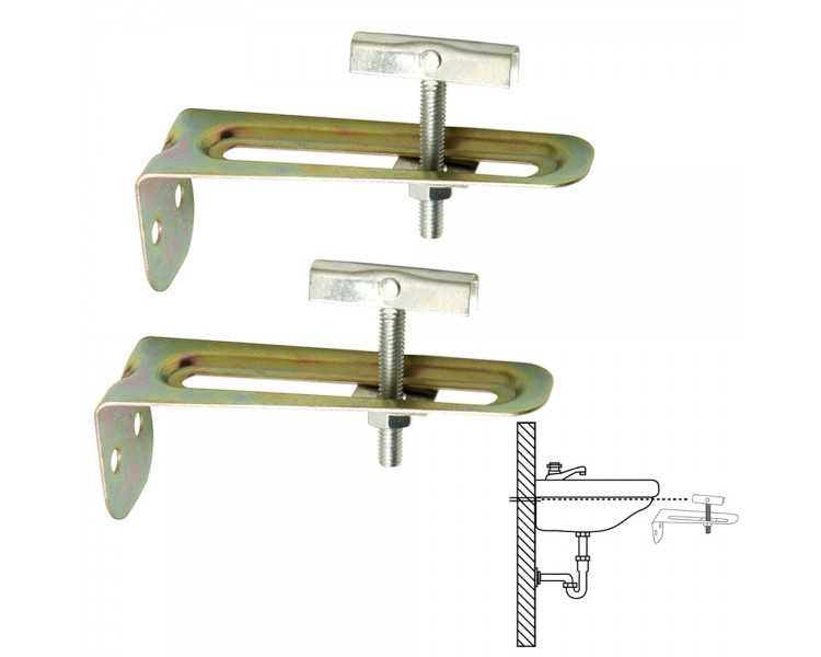 Juego Escuadras Sanitario Soporte Lavabo 10 cm. (2piezas)