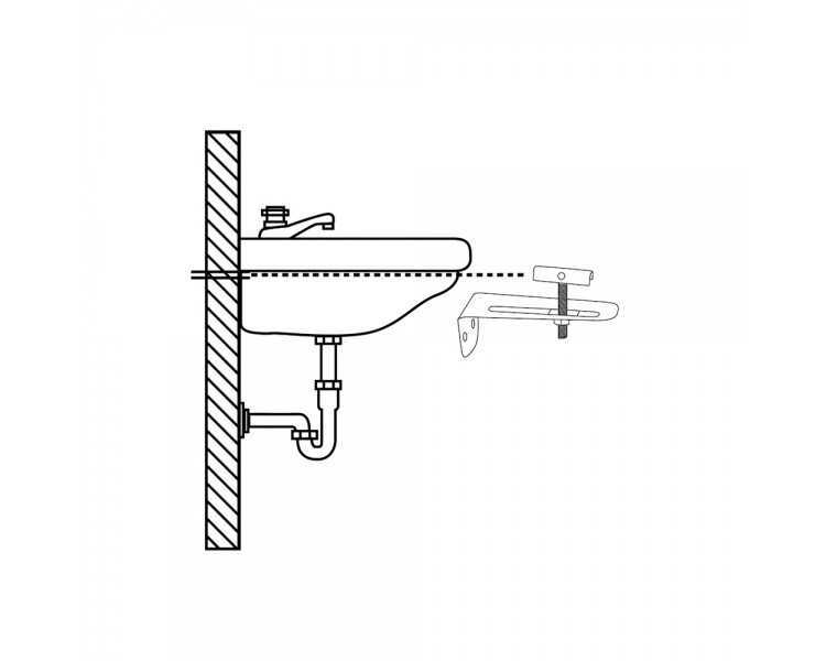 Juego Escuadras Sanitario Soporte Lavabo 10 cm. (2piezas)