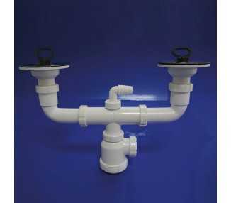 Sifon Doble Valvula Extensible T-44-E 1 1/2 Ø115