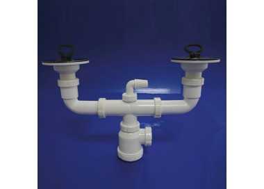Sifon Doble Valvula Extensible T-44-E 1 1/2 Ø115