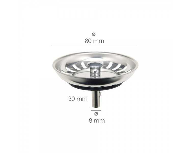 Tapon Valvula Cesta Para Fregadero, Inoxidable T-93bm-115 1 1/2