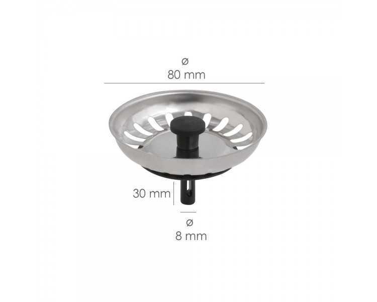 Tapon Valvula Cesta Para Fregadero, Inoxidable T-93bp-115 1 1/2
