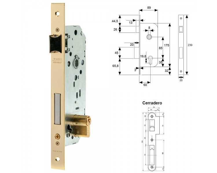 Cerradura Tesa 2030-hl/60