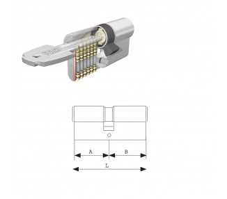 Cilindro Tesa Seguridad T60 /35x35  Latonado