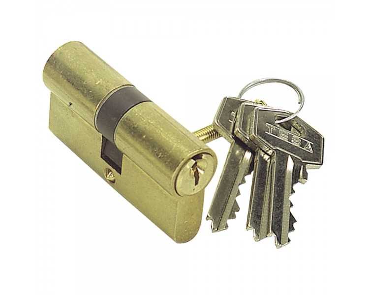 Cilindro Tesa 5200 /30x40 Latonado Leva Corta