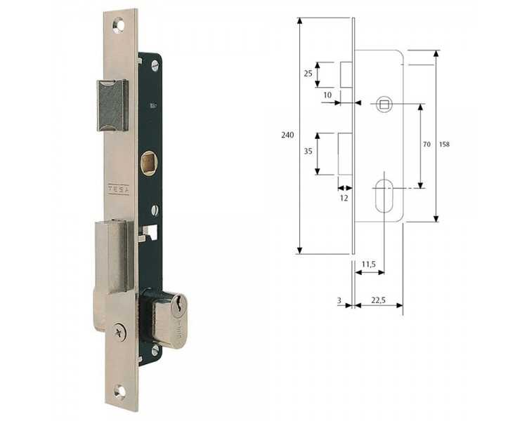 Cerradura Tesa 2220/12/nm