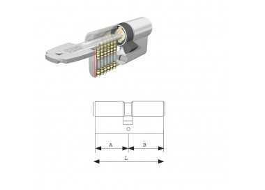 Cilindro Tesa Seguridad T60 /30x40 Latonado