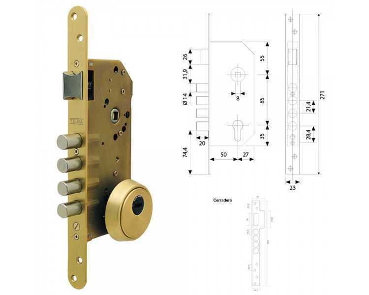 Cerradura Tesa Segurida R200B/T6/6L