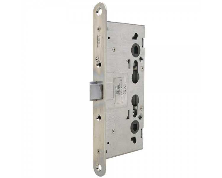 Cerradura Tesa Antipanico Cf60 /65 mm. frente Zincado