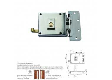 Cerradura Yale    6-10-hn/ Derecha