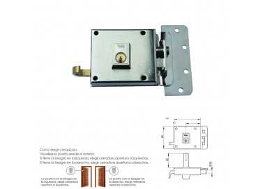 Cerradura Yale 6-12-hn/ Derecha