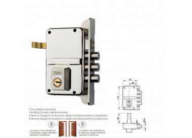 Cerradura Yale    8-hn/ Derecha
