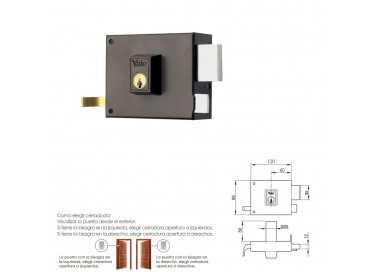 Cerradura Yale  125-a/hp/12/ Derecha