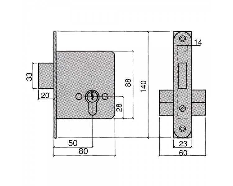 Cerradura Ucem 5300-hl/50
