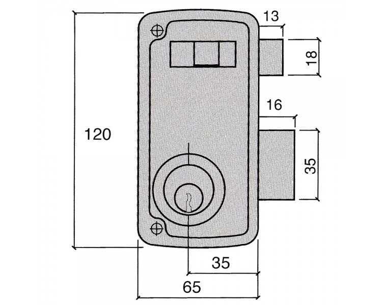 Cerradura Ucem 4056-a-hb/65/ Derecha