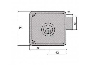 Cerradura Ucem 4124-hb/ 8/ Derecha