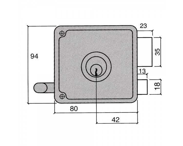 Cerradura Ucem 4125-hb/12/ Derecha
