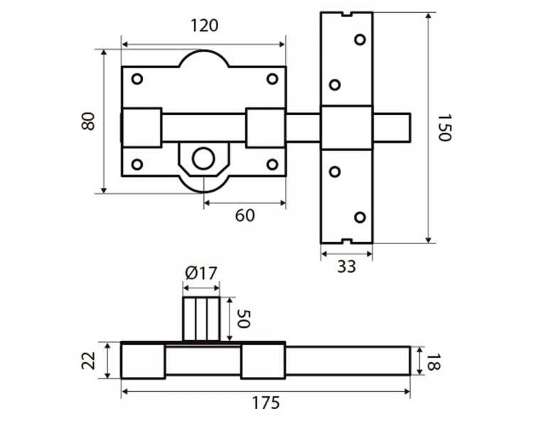 Cerrojo Fac 301-r/ 80-p