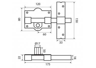 Cerrojo Fac 301-r/120-p