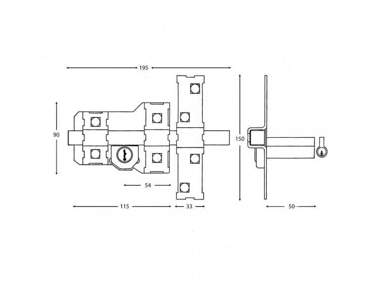 Cerrojo Fac 302-l/115-p/ Derecha