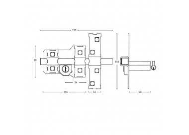 Cerrojo Fac 302-l/115-p/ Derecha