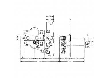 Cerrojo Fac 307-r/ 80-n/ Derecha
