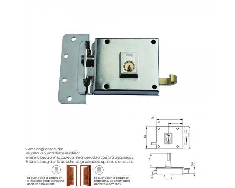 Cerradura Yale    6-12-hn/ Izquierda