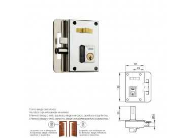 Cerradura Yale   10-hn/ Izquierda
