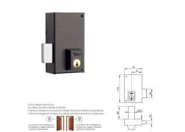 Cerradura Yale   56-c/hpr/60/ Izquierda