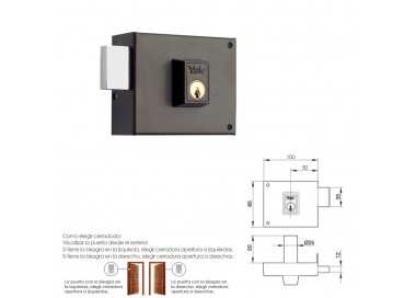 Cerradura Yale  124-a/hpr/10/ Izquierda