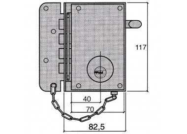 Cerradura Ucem Seguridad 4500-s-he/ Izquierda