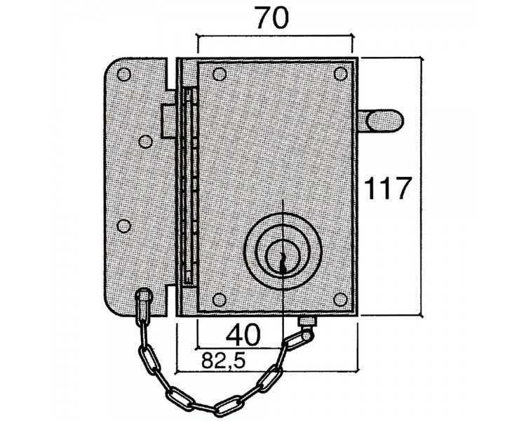 Cerradura Ucem 4500-hb/ Izquierda