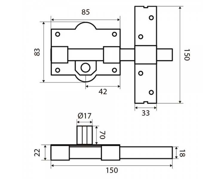 Cerrojo Fac 301-r/ 80-n Bombillo 70