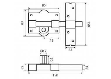 Cerrojo Fac 301-r/ 80-n      Bombillo 70