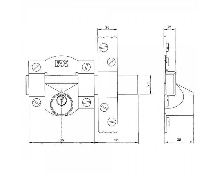 Cerrojo Fac  91-c/ 80-p