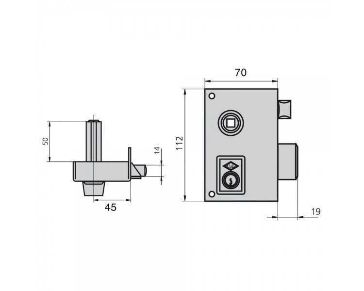 Cerradura Cvl   56br/70/he Izquierda