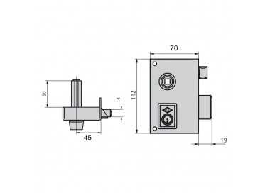 Cerradura Cvl   56br/70/he Izquierda