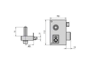 Cerradura Cvl 156br/70/he Izquierda