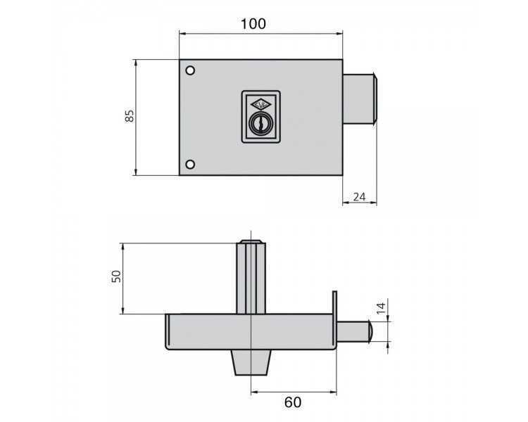 Cerradura Cvl 124a/ 10/he Derecha
